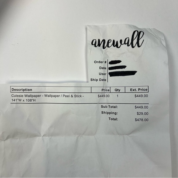 Anewall Cutesie Wallpaper Peel & Stick 141"W x 108"H Eggshell Floral Roses Mural - Picture 4 of 9